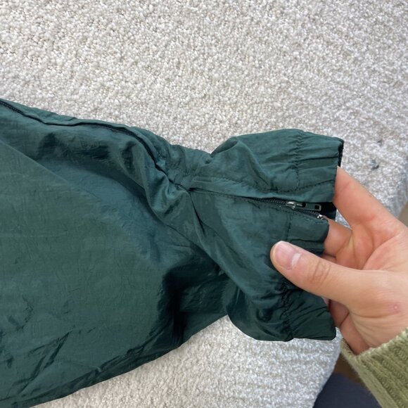 Vintage 90s Nike Pants Men XL Green Nylon Windbreaker Track Warm Up Zip Read** - Picture 14 of 16